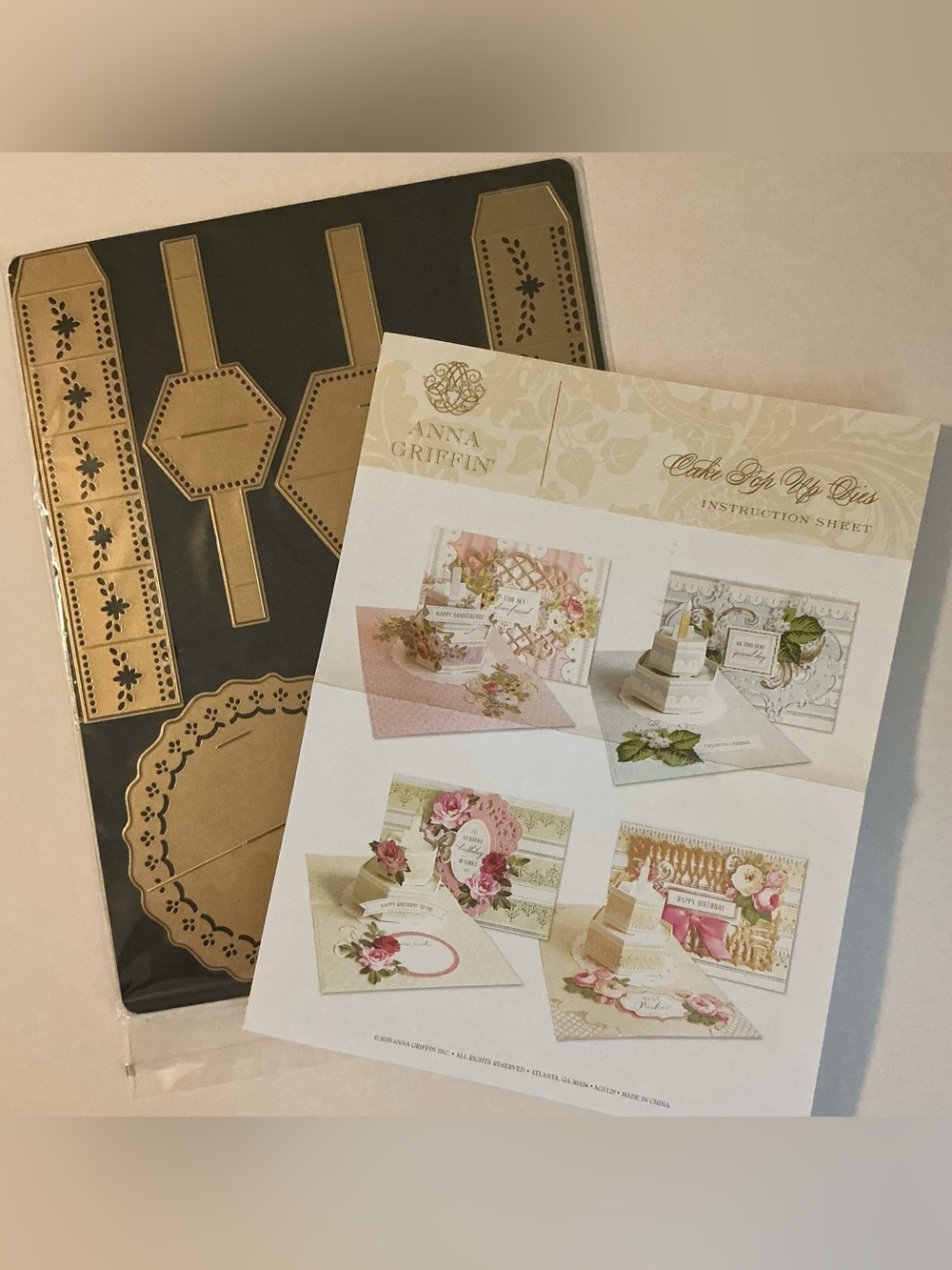 Anna Griffin Cake Pop Up Dies, Instructions & Idea Sheet, Magnetic AG1125 *NEW*